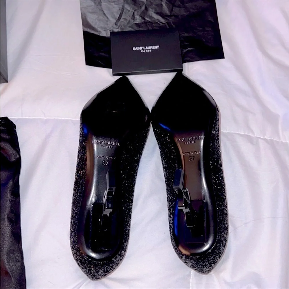 Saint Laurent YSL glitter heels ✨ - Picture 6 of 9